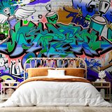  Foto tapeta - Graffiti: blue theme 400x280 Premium | shoptok.hr
