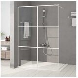 152154 Pregrada za tuš bela 140x195 cm prozorno ESG steklo | Shoptok.si