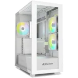 Kućište gaming, Rebel C60 RGB ATX white, ventilator 4x120mm