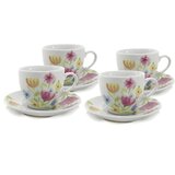 Gusto Casa Set skodelica za čaj s podstavkom Flower Box 210ml / 4 kos / več vzorcev / porcelan, (21317773) Cene