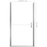 Vrata za tuš od mutnog kaljenog stakla 81 x 195 cm | shoptok.hr