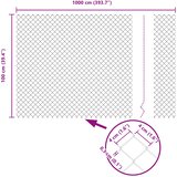  Ograda od lančane veze 10 x 1 m Čelik Siva | shoptok.hr