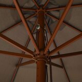  Zunanji senčnik z lesenim drogom 330 cm taupe, (20609821) | Shoptok.si