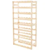 Držač za boce vina od masivnog bora u prirodnoj boji broj boca 54 kom 60x121x27 cm Luana –