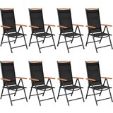  Jedilna garnitura 9-delna aluminij črne barve | Shoptok.si