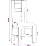  Stolac za blagovanje 2 pcs Čvrsto Hrastovo Drvo Bež | shoptok.hr