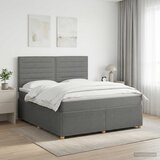  Boxspring krevet s madracem Tamnosiva 140 x 200 cm Tkanina | shoptok.hr