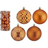  Set božićnih kuglica 8 cm Oranžna PVC (4 kom.) | shoptok.hr