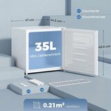 Mini zamrzivač 35 L električni samostojeći zamrzivač 161 W škrinja za zamrzavanje 47 x 44 2 x 48 8 cm bijela | shoptok.hr