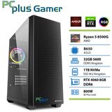 PC PLUS pcplus gamer ryzen 5 8500G/32GB/1TB ssd/rtx 4060 8GB rgb gaming namizni računalnik, (21696729) | Shoptok.si
