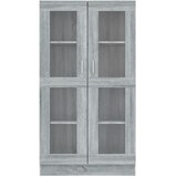  Vitrina siva boja hrasta sonome 82,5 x 30,5 x 150 cm drvena | shoptok.hr