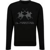 La Martina Sweater majica siva / crna