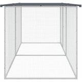  Kavez za kokoši s krovom antracit 203x98x90 cm pocinčani čelik | shoptok.hr