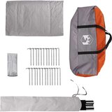 Tipi šator Siva i narančasta 250 x 250 cm Poliester i čelik | Eponuda.ba