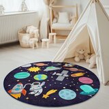 Mila Home Temno modra pralna otroška igralna preproga ø120 cm Into The Space – | Shoptok.si