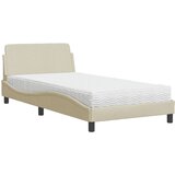  Krevet s madracem Dover krem 100 x 200 cm od tkanine | shoptok.hr