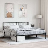 Metalni okvir za krevet s uzglavljem crni 183x213 cm Cijene
