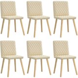 Maison Chic Jedilni stoli - Vzorci stoli 6 kosov krem blago A1160, (22031136) | Shoptok.si