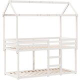  Pograd s streho bel 90x190 cm trdna borovina, (21243059) | Shoptok.si