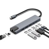 Asonic USB C 6u1, HDMI, LAN, USB3/C, alu. kućište N-62U2CH | shoptok.hr