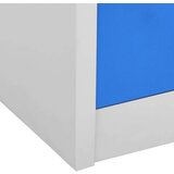 vidaXL Omara s ključavnico 2 kosa siva in modra 90x45x92,5 cm jeklo | Shoptok.si