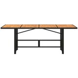  Vrtni stol s pločom od drva bagrema crni 190x80x74 cm poliratan | shoptok.hr