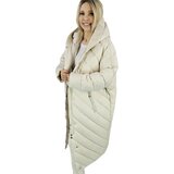 Pri Long jacket women's coat with diagonal quilting Warm LUCY Cene