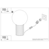 Sollux Namizna svetilka HALO burgundske barve, (5000352445) | Shoptok.si