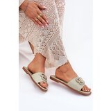 Boto Flat Women's Sandals With Decorative Detail Green Nenitta | ePonuda.com