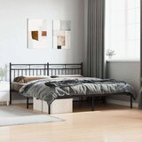 Metalni okvir za krevet s uzglavljem crni 183x213 cm | shoptok.hr