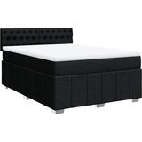 Maison Chic Box spring postelja - Vzmetna postelja z vzmetnico črna 140x200 cm blago SL18270, (21885276) | Shoptok.si
