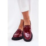Boto Ladies Patent Moccasins With Decoration Bordeaux Nallae | shoptok.hr