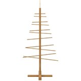 vidaXL Leseno božično drevo z stojalom Rjava 125 cm Bambus | Shoptok.si