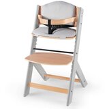 Kinderkraft otroški stol za hranjenje enock™ wood and grey z blazino grey | Shoptok.si