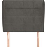  Uzglavlje s ušima tamnosivo 103x23x118/128 cm baršunasto | Eponuda.com