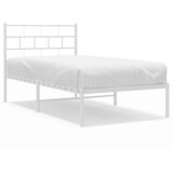  Metalni okvir za krevet s uzglavljem bijeli 107x203 cm | Eponuda.ba