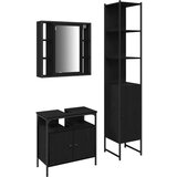vidaXL 3-delni set toaletne mizice v sivi sonomni inženirski les | Shoptok.si