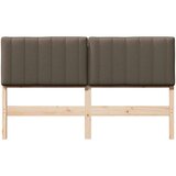 vidaXL tapecirani uzglavlje smeđa i taupe 160 cm čvrsto borovo drvo | shoptok.hr