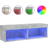 TV ormarić s LED svjetlima siva boja betona 100x30x30 cm | shoptok.hr