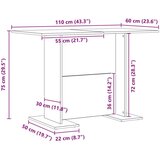  Blagovaonski Stol Stari Drvo 110x60x75 cm Konstruirano Drvo | shoptok.hr