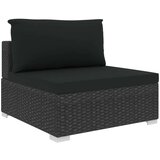 Poli 5-dijelna vrtna garnitura od poliratana s jastucima crna | shoptok.hr