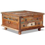  Stolić za kavu od obnovljenog drva 70 x 70 x 38 cm | shoptok.hr