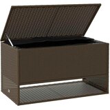  Vanjska kutija za jastuke smeđa 100x55x55,5 cm poli ratan | shoptok.hr