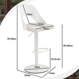 Costway Komplet barskih stolčkov z nastavljivo višino Hoker z imitacijo usnja, 2 kos, (5000331396) | Shoptok.si