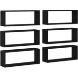 Police na zidu s policom Zidne 6 pcs Crni hrast 60 x 15 x 23 cm | Eponuda.ba