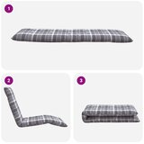  Zložljiv ležalnik siv karo vzorec 175x54x8,5 cm oksfordsko blago, (5000296571) | Shoptok.si