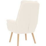 vidaXL Udobna Fotelja Krem Plišasta Tkanina | shoptok.hr