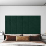  Zidna uzglavlja 12 pcs Tamnozelena Baršun | shoptok.hr