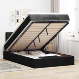 vidaXL Otomanski okvir kreveta s madracem crni 120x200cm od tkanine Cijene