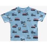 Koton Baby Boy Short Sleeve Crew Neck Car Printed T-Shirt 3smb10157tk cene